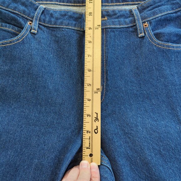 Old Navy Womens 14 Petite‎ Blue Jeans Mid-Rise Wide Leg Denim Casual Wear - Picture 10 of 13